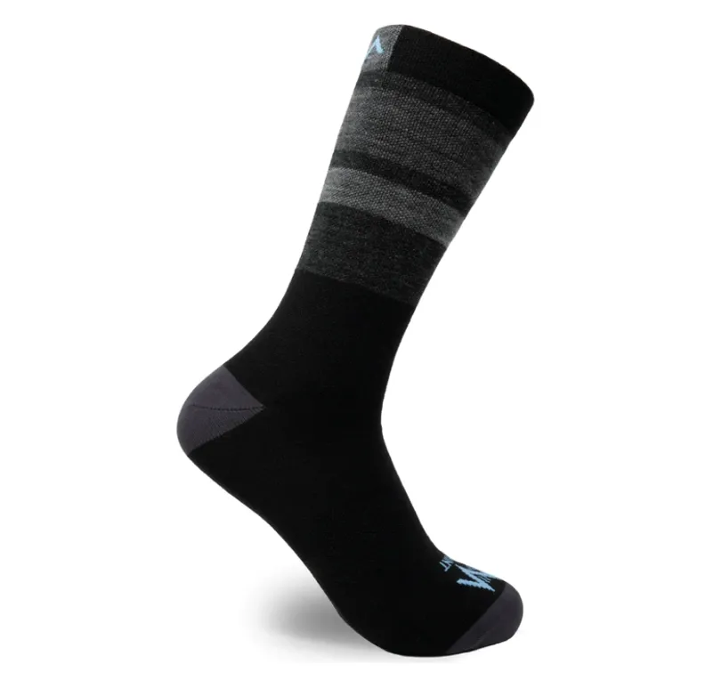 Mint Socks 8-inch Cycling Socks - Merino Grey Matter